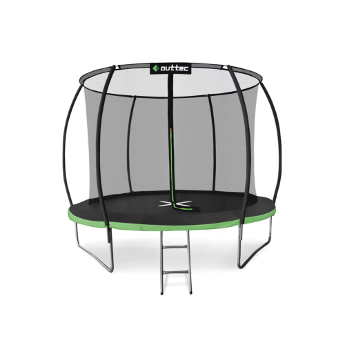 Купити Батут  Outtec Premium 8ft (252cm) чорно-зелений з внутрішньою сіткою у Києві - фото №1